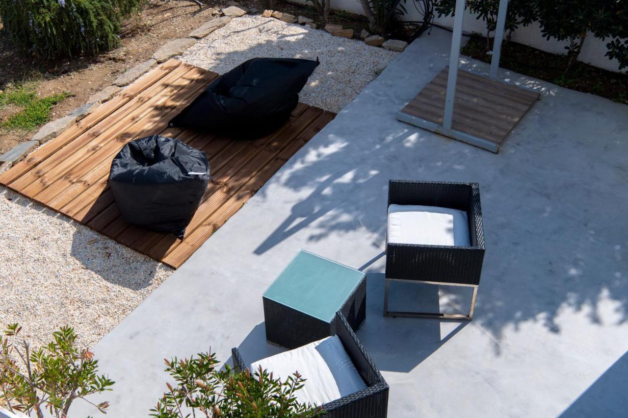 Just Blue With Amazing Sea Views In Piso Livadi Villa Buitenkant foto