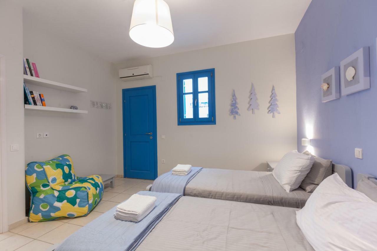 Just Blue With Amazing Sea Views In Piso Livadi Villa Buitenkant foto