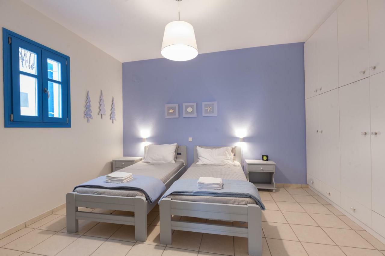 Just Blue With Amazing Sea Views In Piso Livadi Villa Buitenkant foto