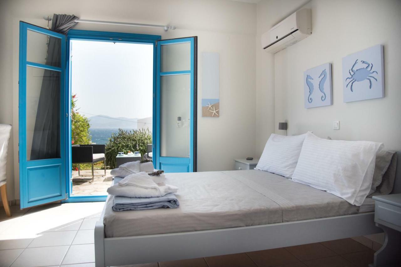 Just Blue With Amazing Sea Views In Piso Livadi Villa Buitenkant foto