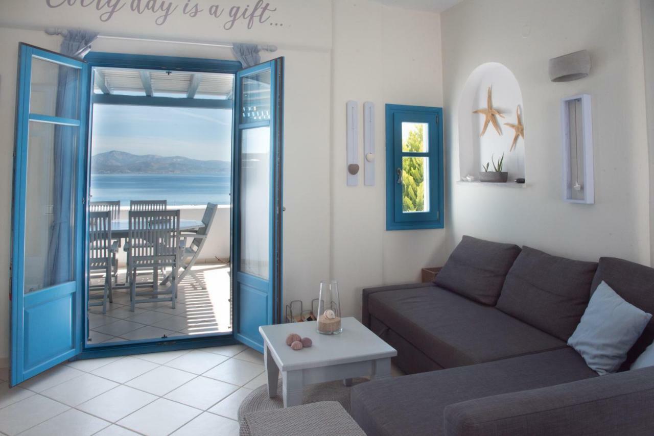 Just Blue With Amazing Sea Views In Piso Livadi Villa Buitenkant foto