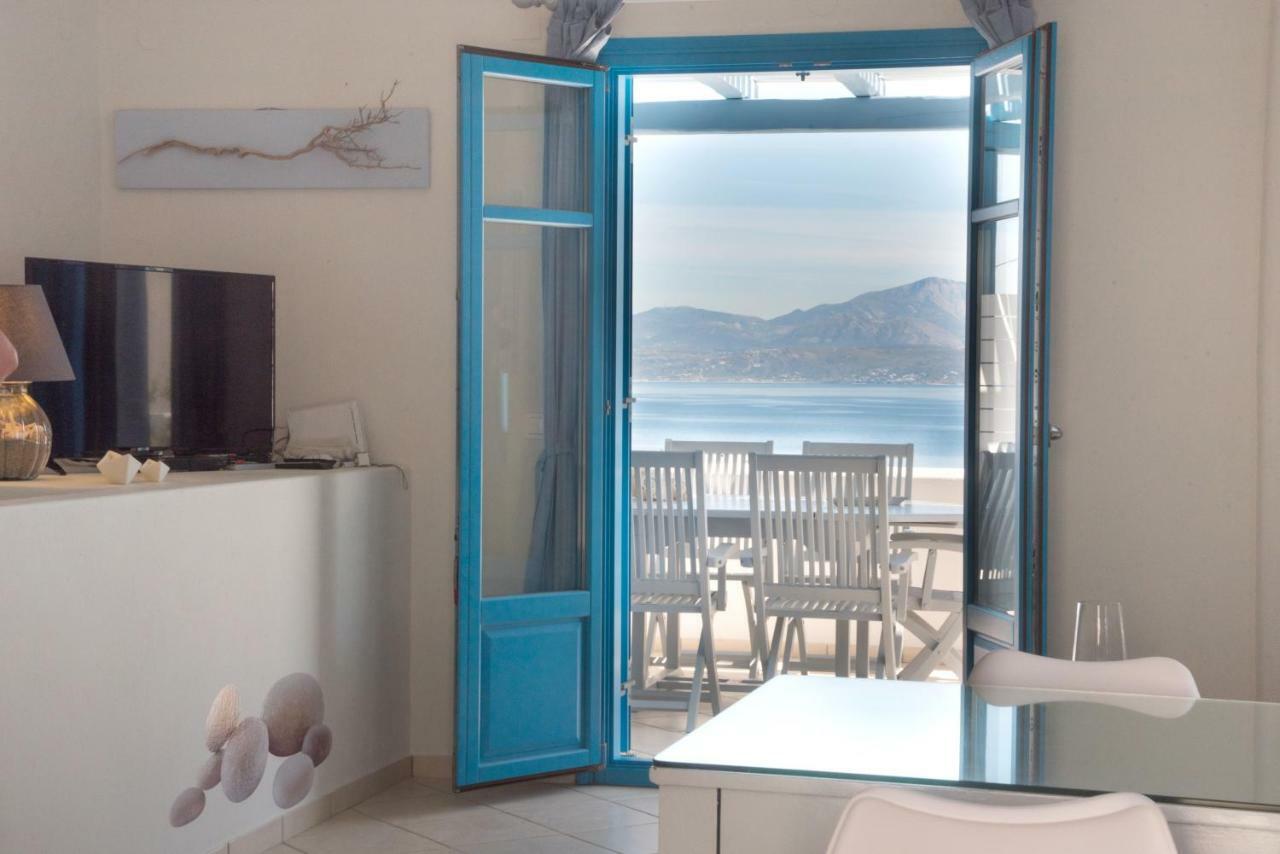 Just Blue With Amazing Sea Views In Piso Livadi Villa Buitenkant foto